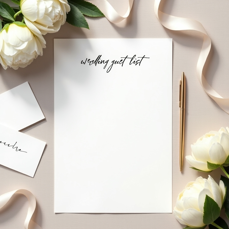 Popis gostiju za vjenčanje